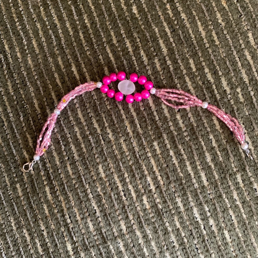 Pink Beaded Bracelet